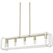 Camden 5 Light 41.13 inch Brushed Champagne Bronze Linear Pendant Ceiling Light